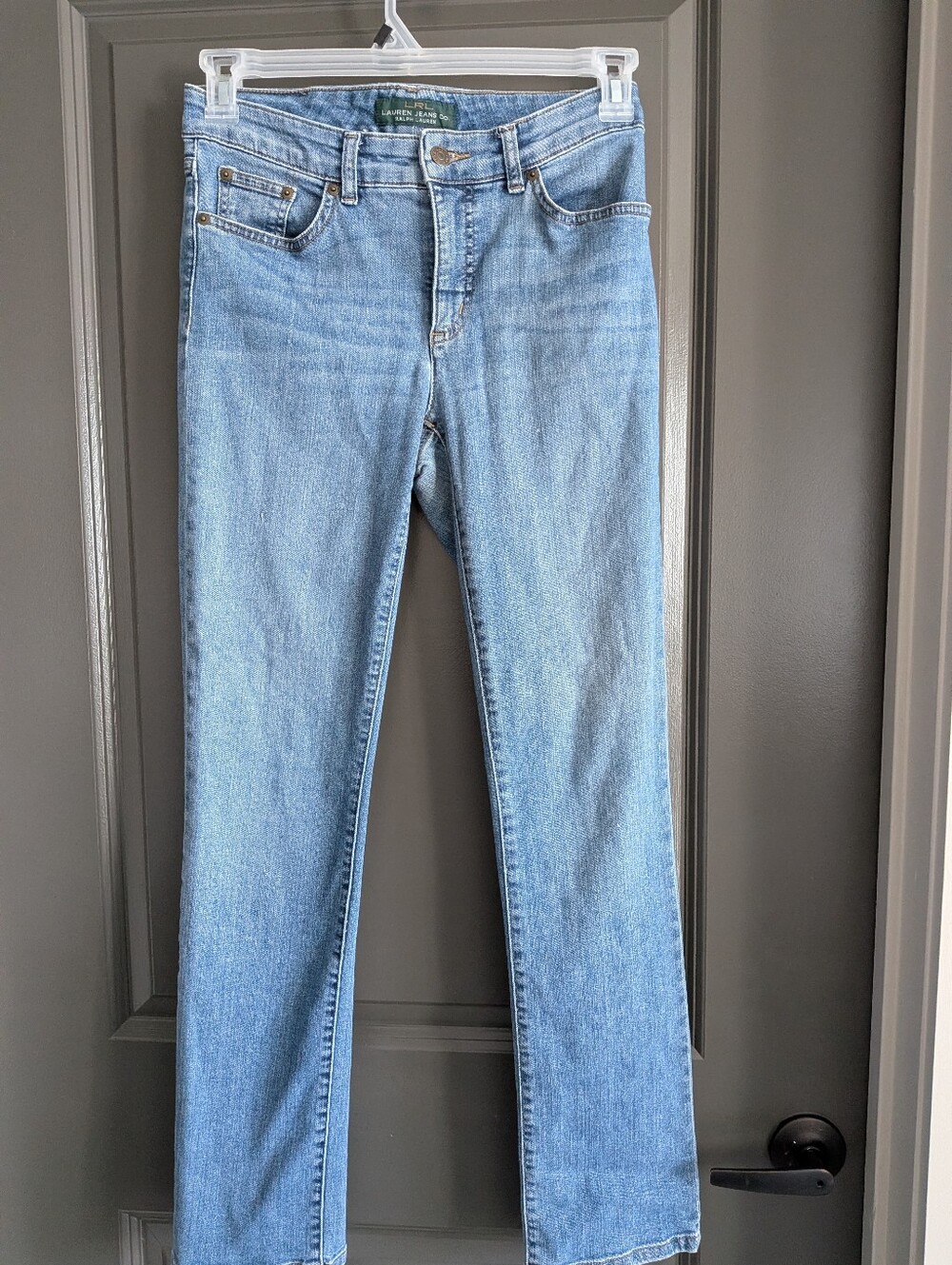 LRL Lauren Ralph Lauren Light Blue Heritage Straight Leg Jeans
